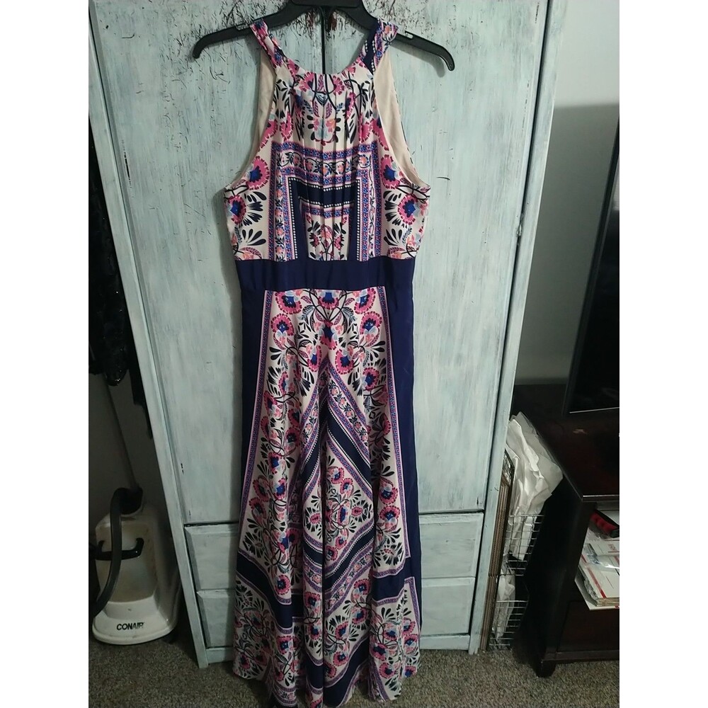 Eliza J Maxi Sleeveless Dress Floral Size 6 Boho Beach Feminine Cottage Core